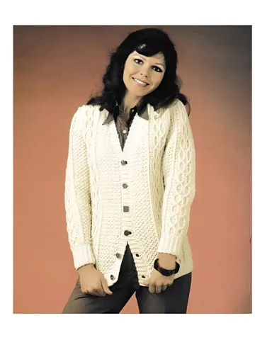 Cardigan crochet pattern, aran crochet cardigan, women knit card pdf pattern $6.68
