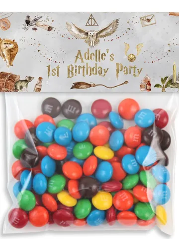Wizard Treats Bag Topper Template Birthday Party; Magic School Birthday; Editable Wizard World Party label; Printable Candy Bag Label; W8 $10.45