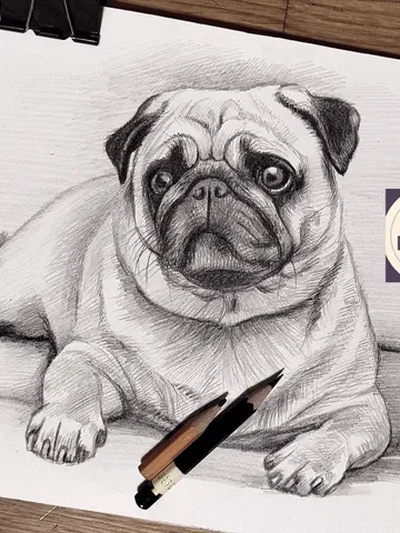 Pencil pet portrait painting | Custom Hand painted Dog portrait | Custom Dog portrait | Hand drawn pet portrait $75.00