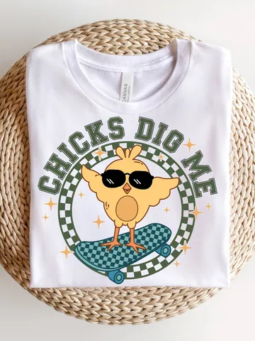 Chicks Dig Me Png, Boys Easter Png, Kids Easter Png, Easter Bunny PNG, Chick Png, Happy Easter Png, Retro Easter Png, Easter png Shirt $3.62