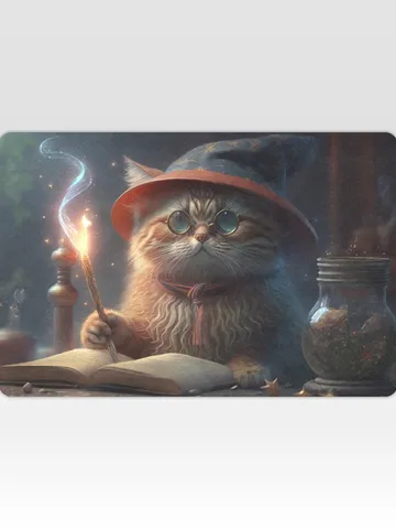 Wizard Cat Doing Magic Doormat, Welcome Mat $48.00