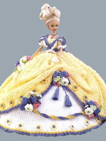 BC102 Dress Barbie Vintage Crochet Pattern PDF Fashion Dolls size 11 1/2 inches $2.50