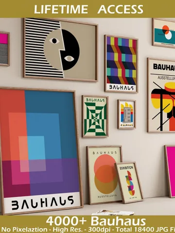 Bauhaus Wall Art Bundle, 4000+ Digital Download Posters, Modern Art Collection, Bauhaus Poster, Abstract Art, Geometric Digital Art Print $6.63