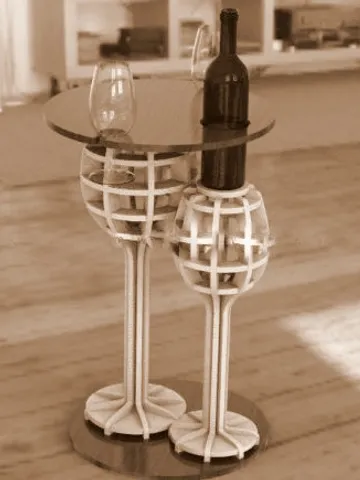Digital Template Cnc Router Files Cnc Wine Table Files for Wood Laser Cut Pattern $6.50