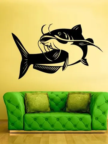 Fishing Wall decal catfish Sticker z2261 $23.99