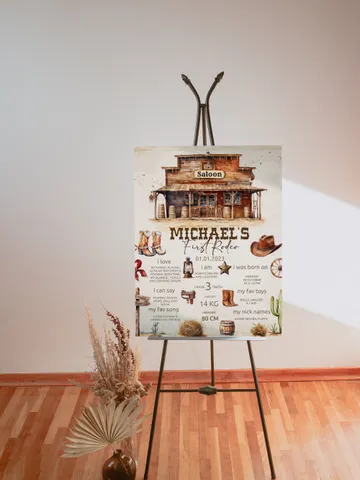 Editable Milestone Sign First Rodeo Birthday party ; Wild West Cowboy Party template; Our little cowboy one Party Birthday; fr12 $11.62