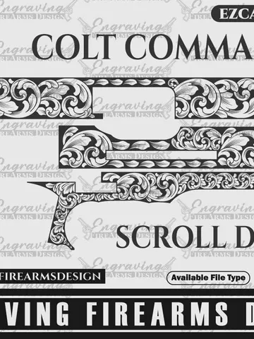 Engraving Firearms Design Colt commander Scroll design Final $59.99