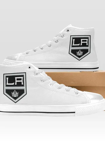 Los Angeles Kings Shoes, High-Top Sneakers, Handmade Footwear $59.97