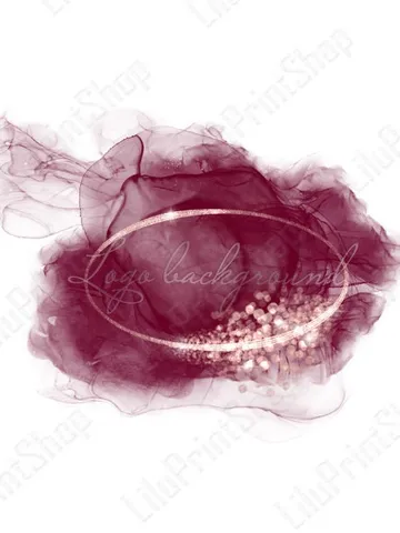 Burgundy logo design, Watercolor dark red Logo Background Png Marsala and rose gold logo design of alcohol ink $2.44
