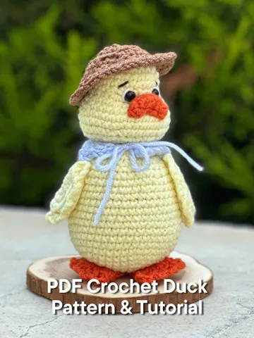 PDF Goose with hat crochet pattern Duck Amigurumi pattern  in Eng. Easter pattern, Duck Amigurumi, Crochet goose pattern, crochet duck bird $3.81