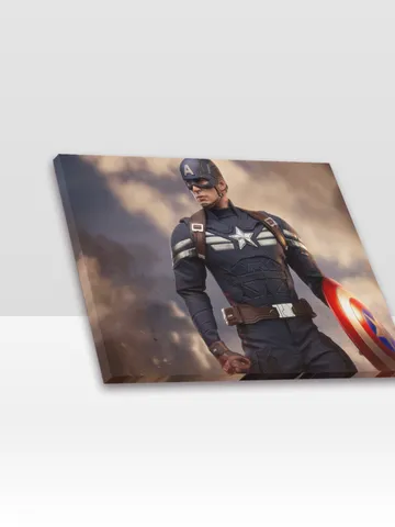 Captain America Frame Canvas Print $24.00