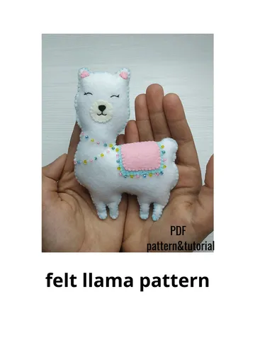 llama felt pattern, llama alpaca toy, plush sewing pattern, felt animals pattern PDF, toddler kids toys, plush llama décor, llama toy for baby, llama alpaca stuffed animal, alpaca llama stuffed toy, cute llama toy, baby shower gift $3.00