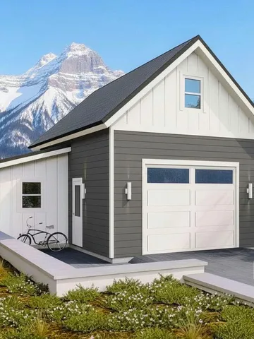 1-Car Garage plan with Storage and Loft, Gable Garage Architectural Blueprint Digital PDF $68.84