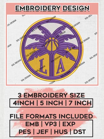 WNBA Los Angeles Sparks Embroidery Designs, WNBA Los Angeles Sparks Team Logo Embroidery, Basketball Team Logo Emb Files, Taylor Album, 3 sizes, Machine embroidery Files, Digital Download $6.99