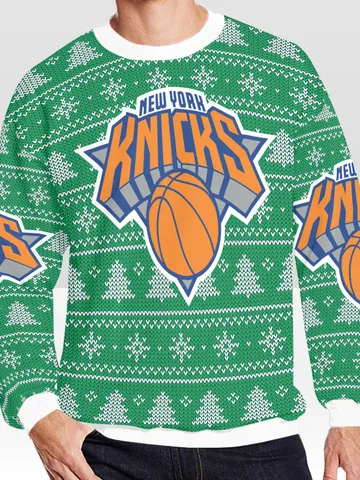 New York Knicks Ugly Christmas Sweater, Christmas Sweatshirt $60.00