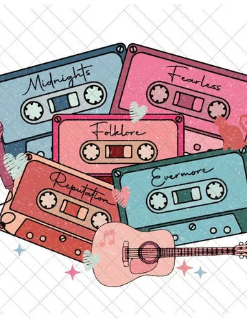 TS png, TS Version Albums As Cassettes png, Midnights Album, TS Cassette Tapes, Country Music Png, Cassette Tapes Png, Digital Download $4.28