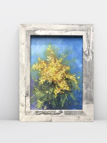 Flowers Painting Original Framed Floral Oil Painting Kitchen Still life $62.87