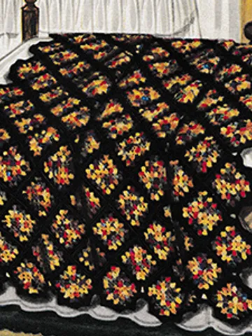 Crochet Pattern Vintage Afghan Carnival Granny Digital Download PDF $1.90