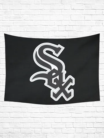 White Sox Wall Tapestry, Cotton Linen Wall Hanging $48.00