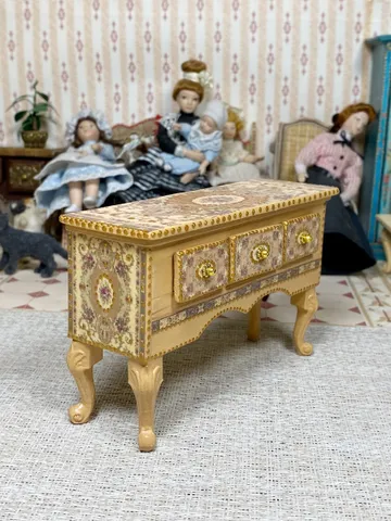 Dollhouse Cabinet. 1:12. Handcrafted. Dollhouse Furniture.