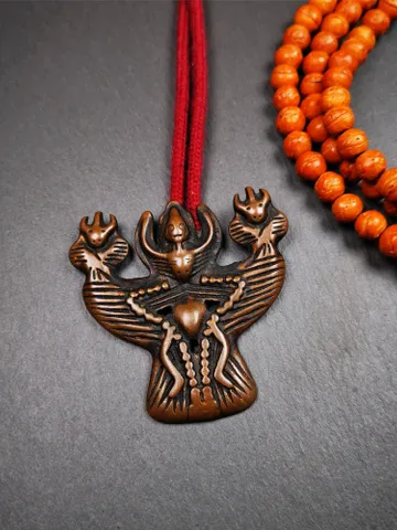 Gandhanra Antique Tibetan Buddhist Amulet,Garuda,Garula,Suparna,Golden-winged Bird Pendant,Made of Bronze,80 Years Old - 2.24" $79.99