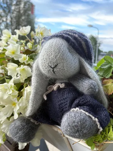 Alpaca Knitted Bunny – Handmade Stuffed Animal Toy, Soft Gift for All Ages