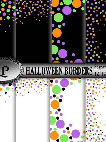 Halloween digital papers Halloween borders png Halloween background Halloween border clipart Halloween confetti clipart png Instant download $4.06
