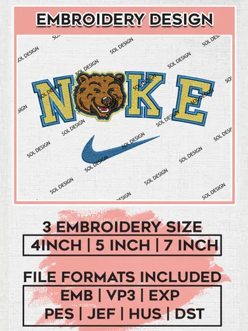 Nike UCLA Bruins Machine Embroidery Design, NCAA UCLA Bruins Embroidery Design Design files, NCAA Embroidery Designs, NCAA Machine Embroidery Designs, Digital Download $6.99