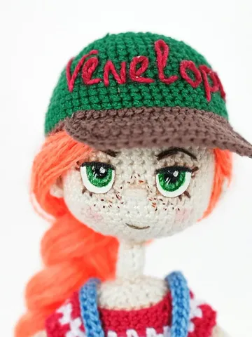 Crochet Baseball cap Doll Pattern, Crochet Doll Accessories, pdf crochet pattern $6.00