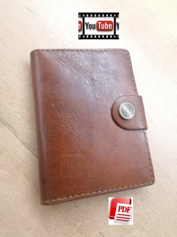 Pattern leather wallet - man's wallet PDF - diy - digital wallet $3.00