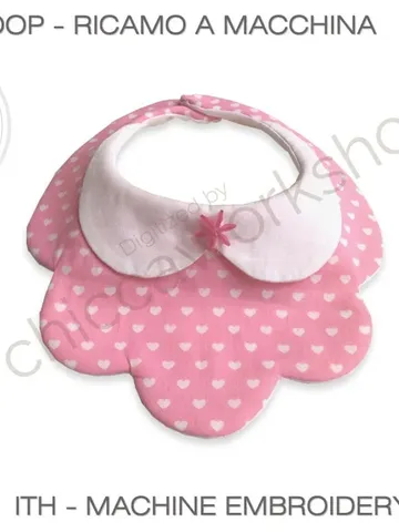 ITH Bavaglino con colletto - Ricamo a macchina con tutorial $6.00