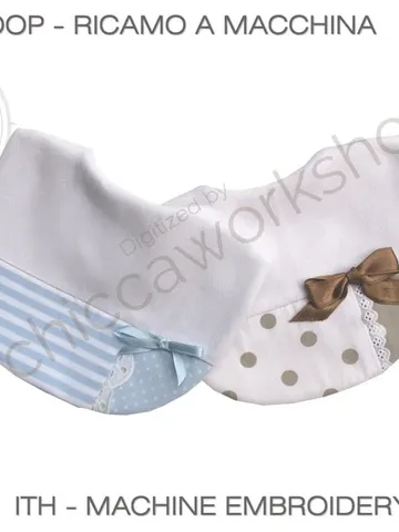 ITH Bavaglino con inserti - Ricamo a macchina con tutorial $6.00