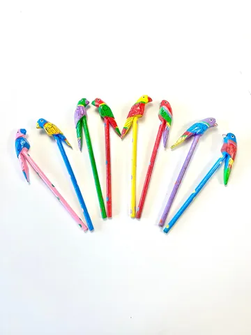 A Set of 2 Bird Theme Painted Pencils | Back To School or Office Gift Idea $12.00