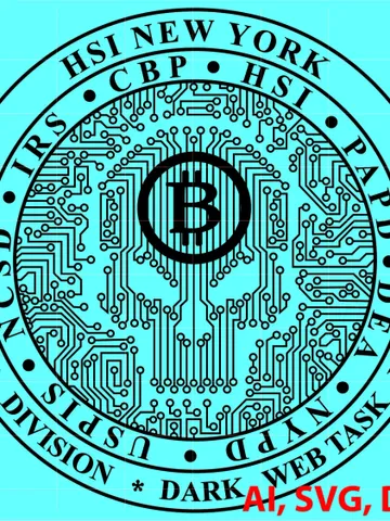 H S I New York Cyber Division Dark Web Task Force Badge, Logo, Seal, Custom, Ai, Vector, SVG, DXF, PNG, Digital $14.50