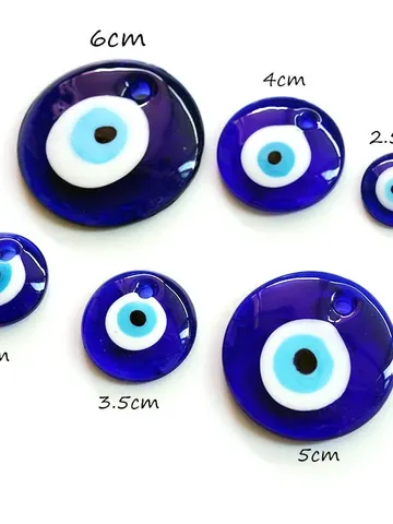 PERIMADE Turkish Evil Eye Necklace Charm • Blue Glass Evil Eye Bracelet Charm • Dainty Cute Phone Pendant • Handbag Purse Accessories $1.00