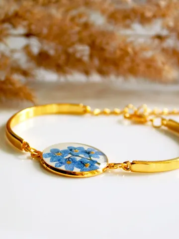 MOLUONAQI Birth Flower Bracelet-Handmade Preppy String Bracelet With Engraved Flower