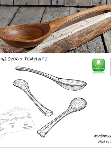 Wood spoon carving template pdf Spoon carving design Wooden spoon template printable Spoon carving pattern Drawing spoon $5.55