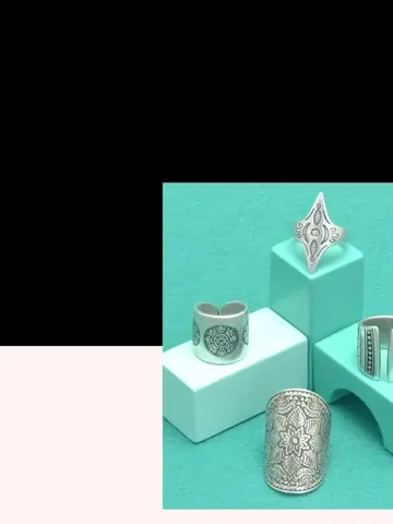 Tuareg Rhombus Ethnic Ring, Peace Meditation Mandala Gifts Antique Silver, Anxiety Gypsy Boho Chic Geometric Bold Ring, Tribal Indie Jewelry $19.00