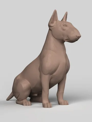 3D Model STL CNC Router file 3dprintable Bull Terrier Dog $12.00