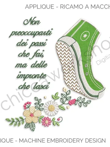 Sneakers Applique - Ricamo a macchina $6.00