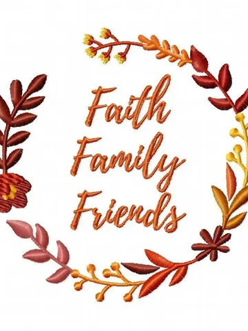 Faith Family Friends Applique machine embroidery designs pattern Stitched,instant download.Digital Machine,Birthday Gift,Art, 7 sizes $4.00
