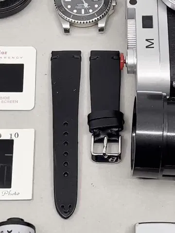 20mm 19mm 18 mm Black Genuine Leather Watch strap Band, Quick Release pin leather Watch Straps, Valentines Days Gift for him, $58.00