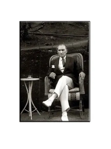 Mustafa Kemal Atatürk Print on Canvas , Floating Frame Option, Modern Wall Art, Extra Large Canvas Wall Art $160.00