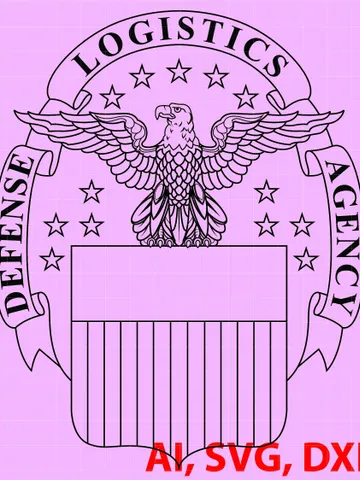 Defense Logistics Agency Badge, Vector, SVG, DXF, PNG, $10.00