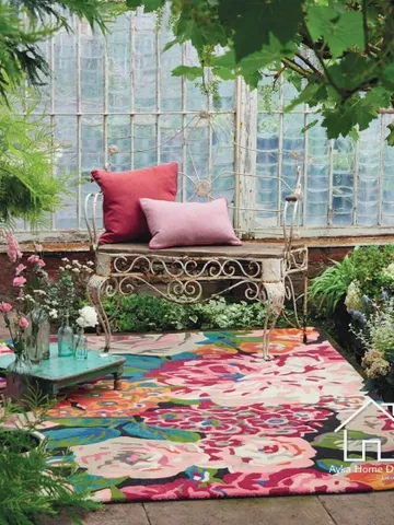 New Authentic Luxury Designed Red Pink Purple Gold Orange Green Blue Peach Colored Floral rug High Quality long Durable rug / Flower Rug $777.92
