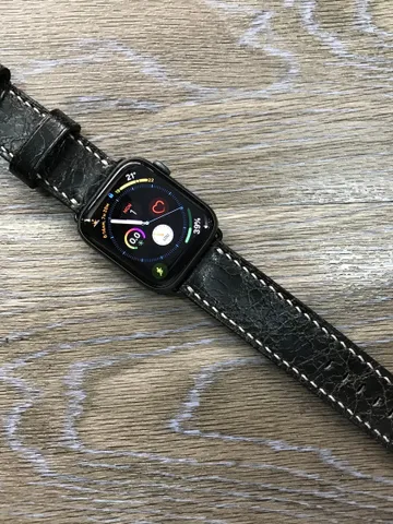 Distress Black Apple Watch band 44mm, 40mm for Series 5 GPS Cellular model - Space Gray, Rose Gold, Titanium & Stainless Steel Silver $95.00
