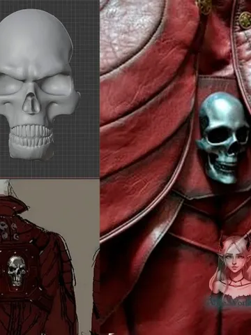 3d model stl DMC - DEVIL MAY CRY SKULL ON DANTE'S BACK Cosplay 3d print $4.50