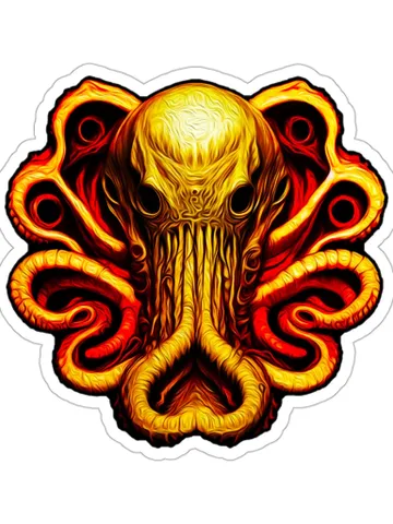 Cthulhu Oppression Kiss-Cut Stickers | Laptop and Water Bottle Stickers, KISS Cut White and Transparent Sticker, Gift for Geek $3.00