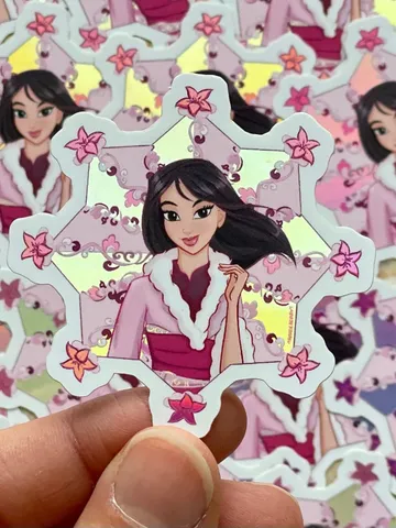 Blossom Princess Snowflake Holographic Sticker | Hydroflask Sticker | Laptop Sticker | Sticker | Small Gift | Gift | Holographic $4.20
