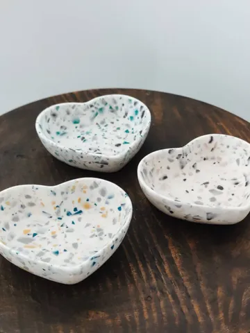Terrazzo heart-shaped decorative tray $6.00